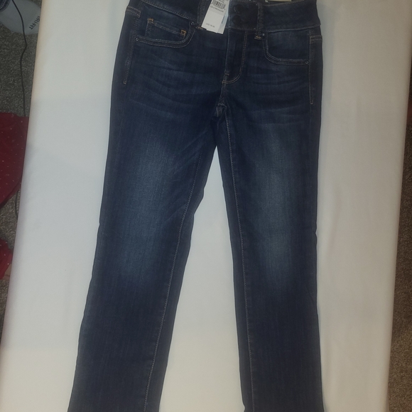 American Eagle Outfitters Dark Blue Straight Leg Jeans - Picture 1 of 3